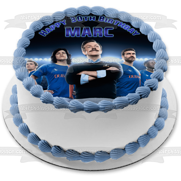 Ted Lasso Soccer Team Stadium Shot Sports Comedy TV Show Edible Cake Topper Image ABPID56865