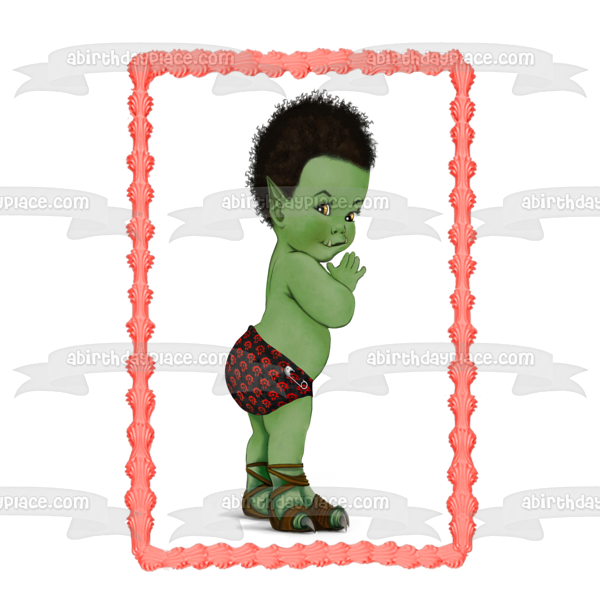 World of Warcraft Horde Baby Boy Edible Cake Topper Image ABPID56868