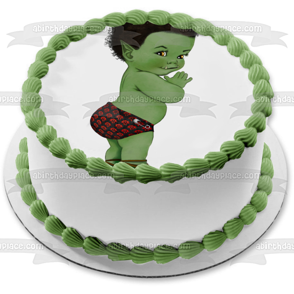 World of Warcraft Horde Baby Boy Edible Cake Topper Image ABPID56868