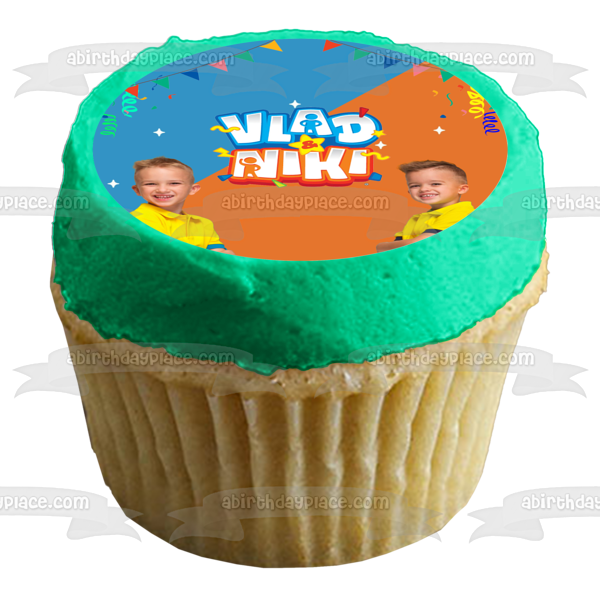 Vlad y Niki ruso americano Youtube adorno comestible para tarta imagen ABPID56866 