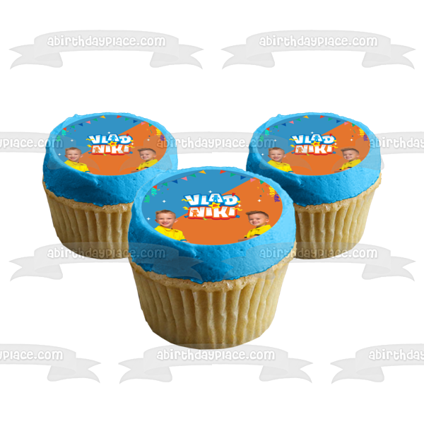 Vlad y Niki ruso americano Youtube adorno comestible para tarta imagen ABPID56866 