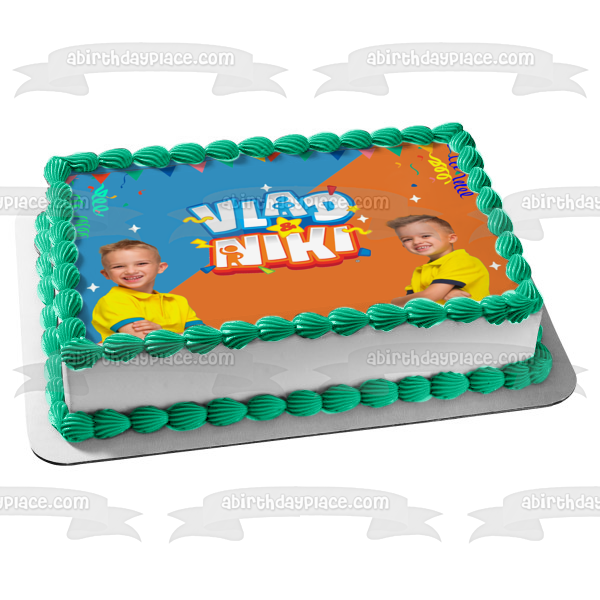 Vlad y Niki ruso americano Youtube adorno comestible para tarta imagen ABPID56866 