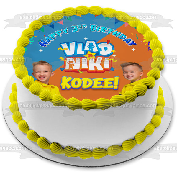 Vlad y Niki ruso americano Youtube adorno comestible para tarta imagen ABPID56866 