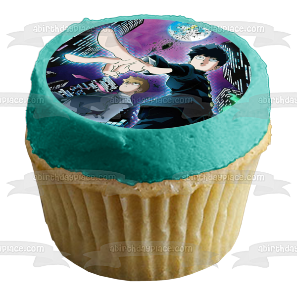 Mob Psycho 100 Anime Manga Kageyama Arataka City Scape Edible Cake Topper Image ABPID56879