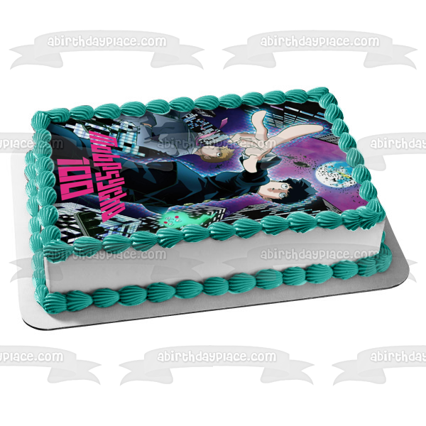 Mob Psycho 100 Anime Manga Kageyama Arataka City Scape Edible Cake Topper Image ABPID56879