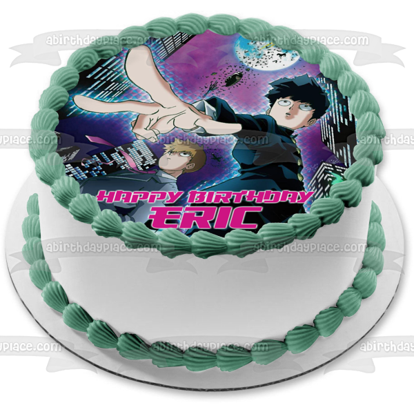 Mob Psycho 100 Anime Manga Kageyama Arataka City Scape Edible Cake Topper Image ABPID56879