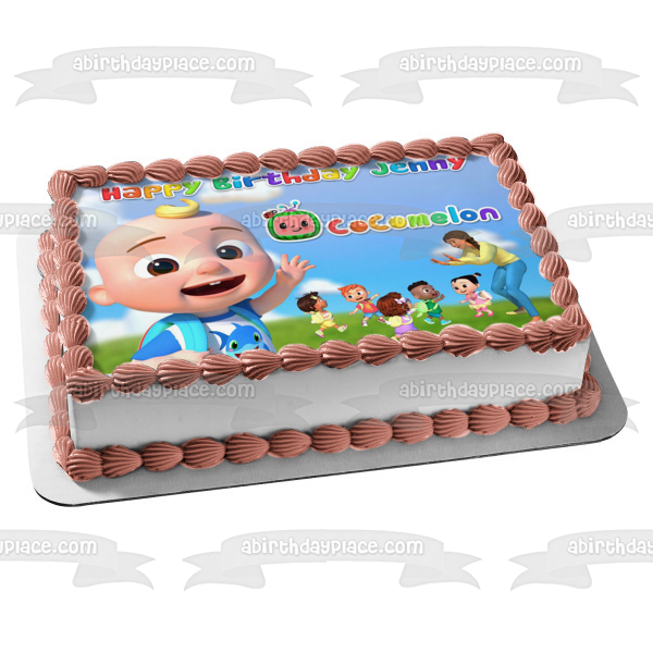 Imagen de decoración comestible para tarta de fiesta de regreso a la escuela de Cocomelon Class Baby JJ ABPID56876 