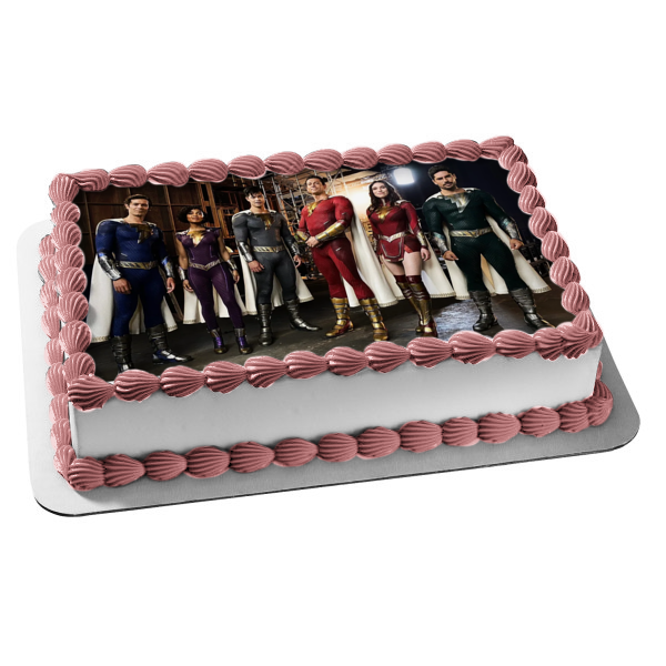 Shazam! Fury of the Gods Mary Super Hero Darla and Super Hero Eugene Edible Cake Topper Image ABPID56911