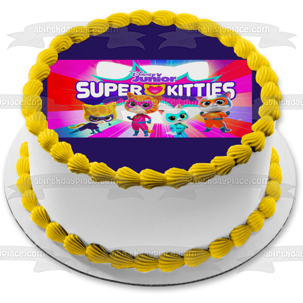 Super Kitties Ginny Sparks Buddy y Bitsy adorno comestible para tarta imagen ABPID56924 