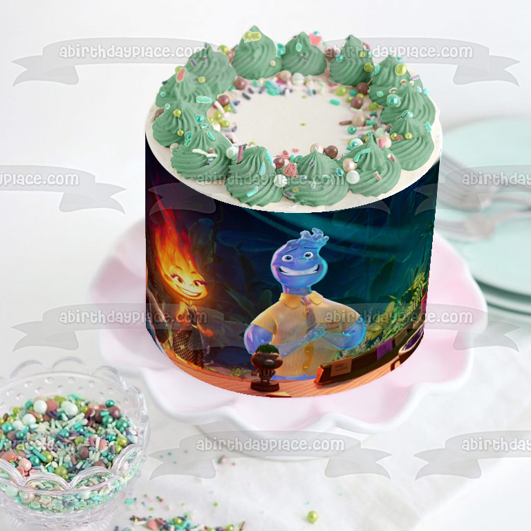 Elemental Ember and Wade Edible Cake Topper Image ABPID56931