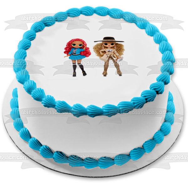 LOL Surprise Omg Fashion Doll  Da Boss and Class Prez Edible Cake Topper Image ABPID57080