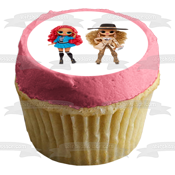 LOL Surprise Omg Fashion Doll  Da Boss and Class Prez Edible Cake Topper Image ABPID57080