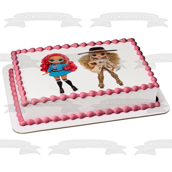 LOL Surprise Omg Fashion Doll  Da Boss and Class Prez Edible Cake Topper Image ABPID57080