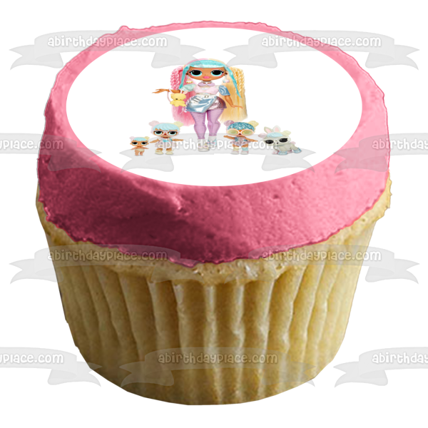 LOL. Surprise! O.M.G. Candylicious with Assorted Mini LOL. Dolls Edible Cake Topper Image ABPID57072