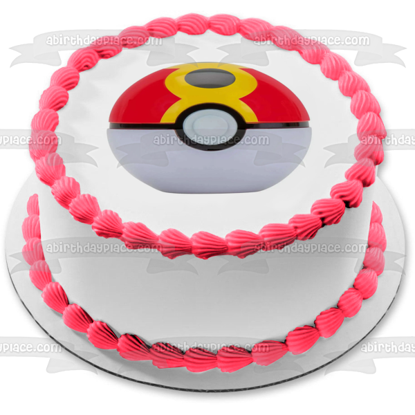 Pokemon Repeat Ball Edible Cake Topper Image ABPID57076