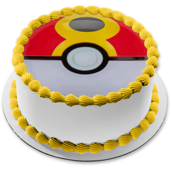 Pokemon Repeat Ball Edible Cake Topper Image ABPID57076