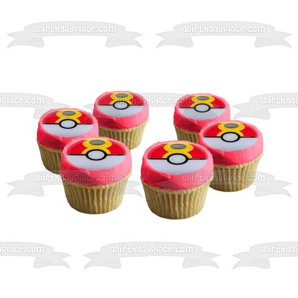 Pokemon Repeat Ball Edible Cake Topper Image ABPID57076