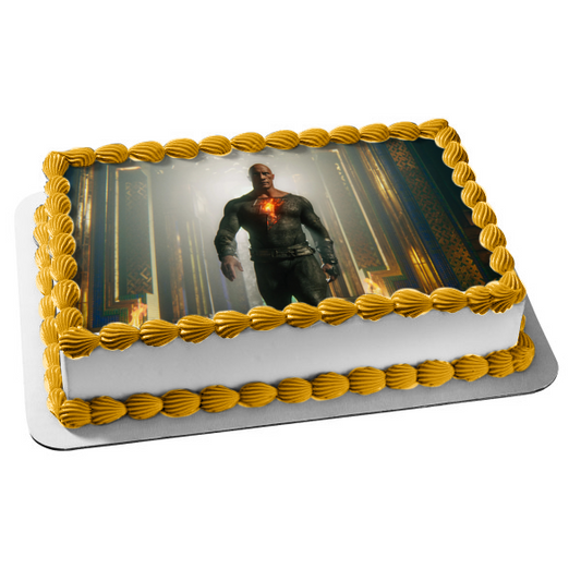 Black Adam Edible Cake Topper Image ABPID57118