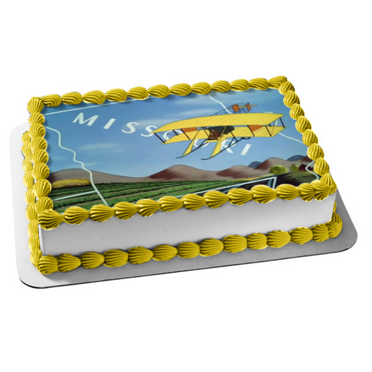 Victory Through Air Power Airplane Edible Cake Topper Image ABPID57139