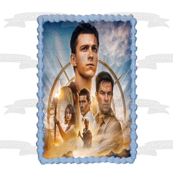 Uncharted Nathan Victor and Chloe Edible Cake Topper Image ABPID57141