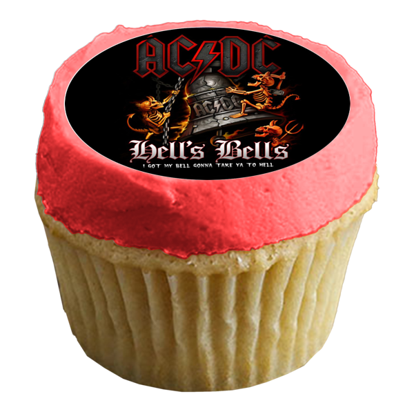 AC/DC Logo Music Dave Evans Colin Burgess Angus Young Brian Johnson Malcom Young Edible Cupcake Topper Images ABPID00251