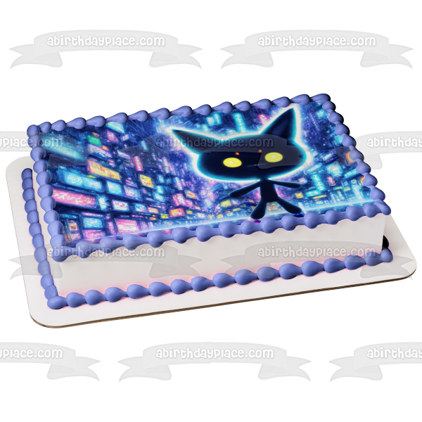 Kawaii Digital World Cat Anime Cartoon Edible Cake Topper Image ABPID5 – A  Birthday Place