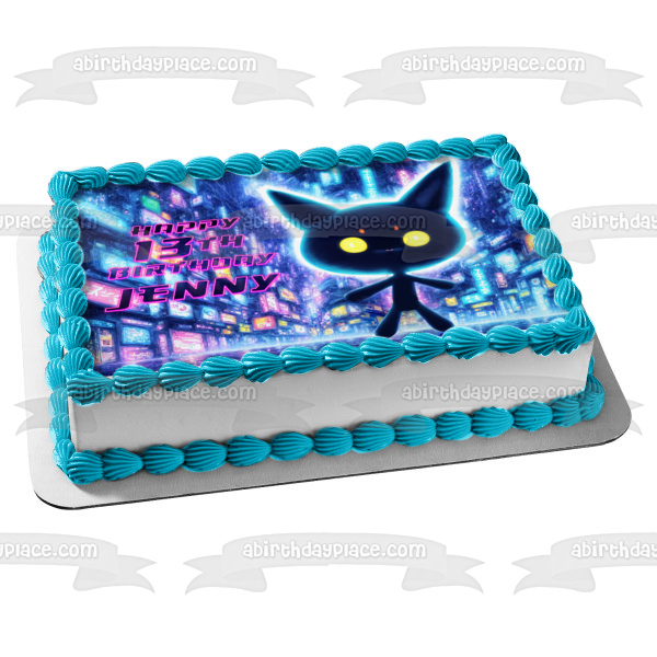 Kawaii Digital World Cat Anime Cartoon Edible Cake Topper Image ABPID5 – A  Birthday Place