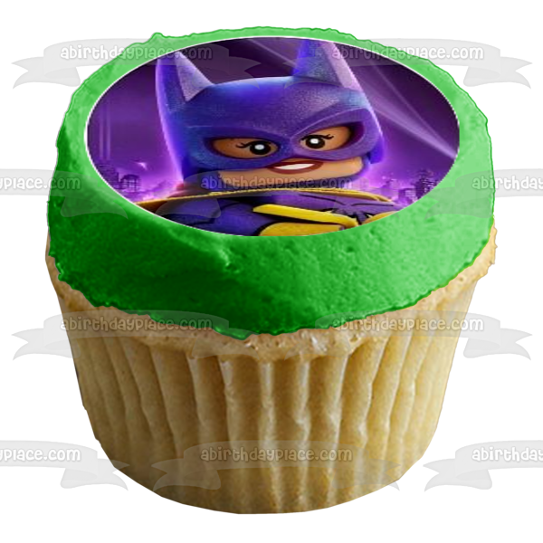 The LEGO Batman Movie Batman Robin The Joker and Batwoman Edible Cupcake Topper Images ABPID57192