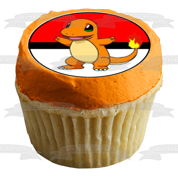 Pokemon Pikachu Snorlax Charmander and Squirtle Edible Cupcake Topper Images ABPID57197