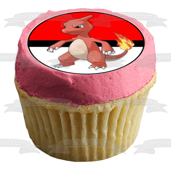 Pokemon Pikachu Snorlax Charmander and Squirtle Edible Cupcake Topper Images ABPID57197