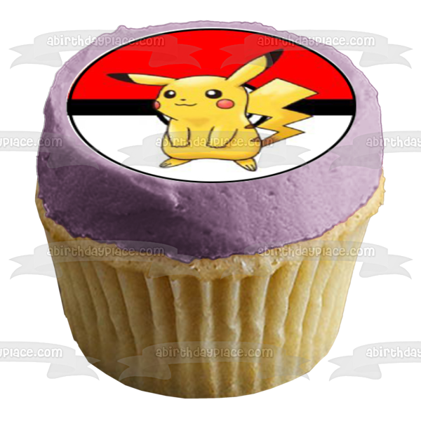 Pokemon Pikachu Snorlax Charmander and Squirtle Edible Cupcake Topper Images ABPID57197