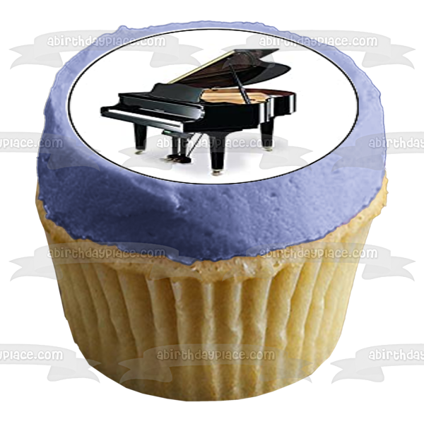 Music Themed Piano Drums Music Notes Violin and a Trumpet Edible Cupcake Topper Images ABPID57194