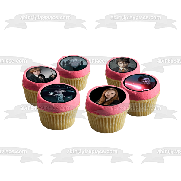 Imágenes comestibles para cupcakes de Harry Potter Hermione Voldermort y Ron ABPID57196 