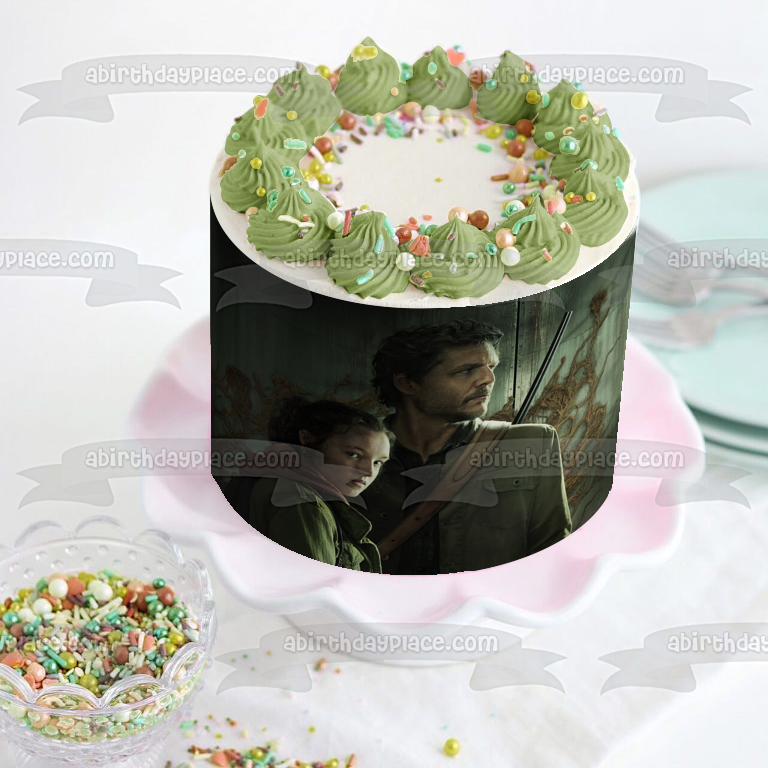 The Last of Us TV Show Ellie and Joel Edible Cake Topper Image ABPID57237