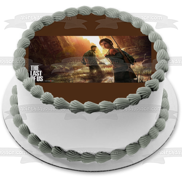 The Last of Us Video Game Joel and Ellie Edible Cake Topper Image ABPID57238