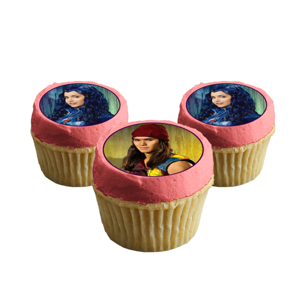 Descendientes 2 Mal Carlos Evie y Jay Imágenes comestibles para cupcakes ABPID03190 