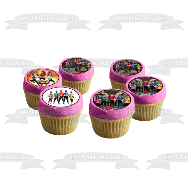 Power Rangers Super Samurai Red Ranger Jayden Blue Ranger y Kevin Imágenes comestibles para cupcakes ABPID03217 