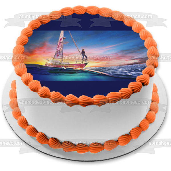 True Spirit Jessica Watson en un velero adorno comestible para tarta imagen ABPID57259 