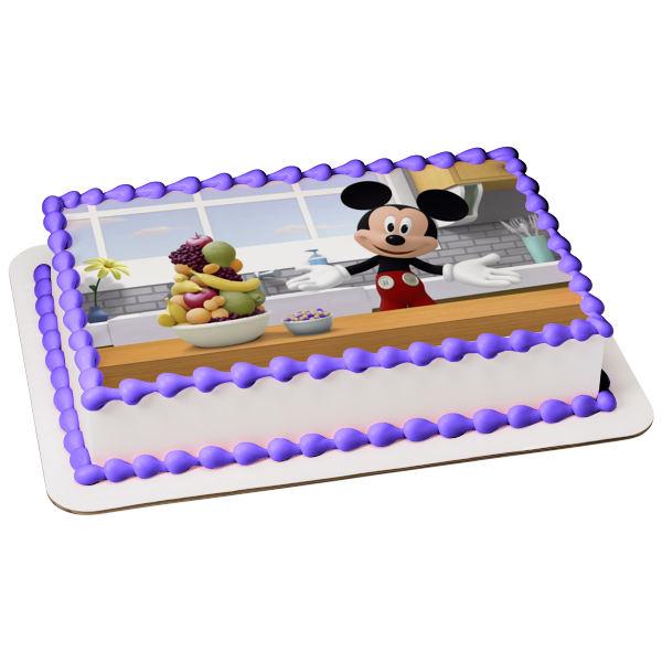 Me and Mickey Mickey Mouse and a Fruit Bowl Edible Cake Topper Image A – A  Birthday Place