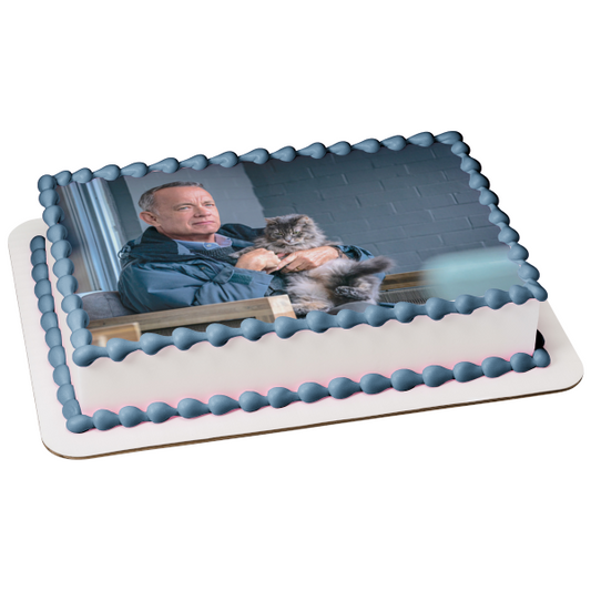 A Man Called Otto Otto Andersen and His Cat Edible Cake Topper Image ABPID57266