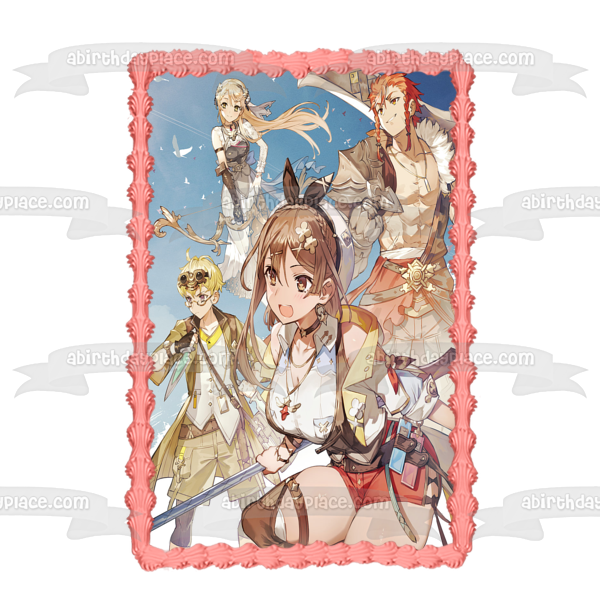 Atelier Ryza 2: Lost Legends & The Secret Fairy Klaudia Lent Tao Patricia Clifford and Serri Edible Cake Topper Image ABPID57278