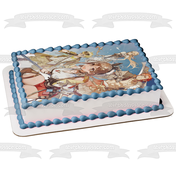 Atelier Ryza 2: Lost Legends & The Secret Fairy Klaudia Lent Tao Patricia Clifford and Serri Edible Cake Topper Image ABPID57278