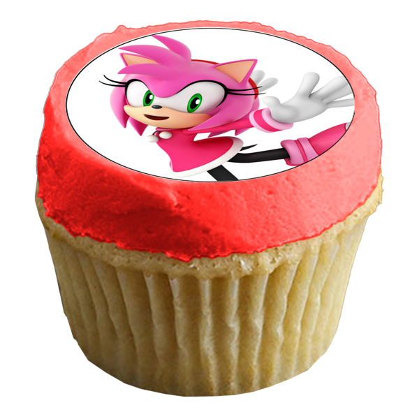 Sonic the Hedgehog Doctor Tails Amy Rose Knuckles the Echidna and Shadow the Hedgehog Edible Cupcake Topper Images ABPID03735