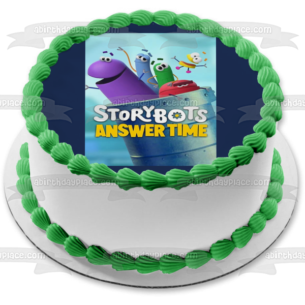 Storybots Answer Time Beep Bang Bing Boop and Bo Edible Cake Topper Image ABPID57293