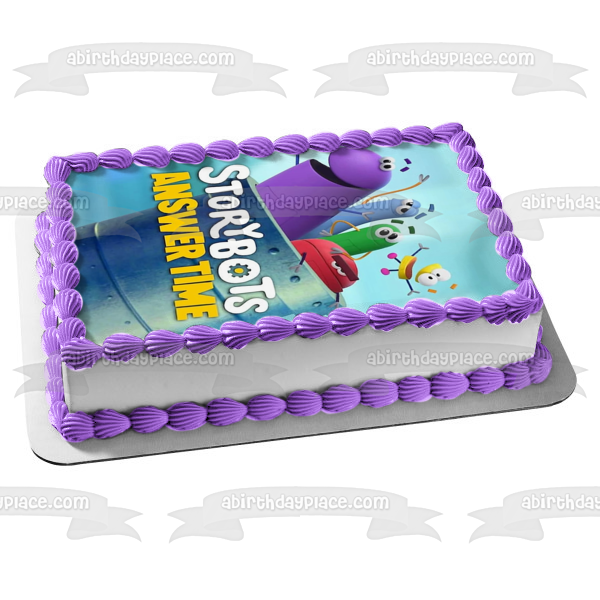 Storybots Answer Time Beep Bang Bing Boop and Bo Edible Cake Topper Image ABPID57293