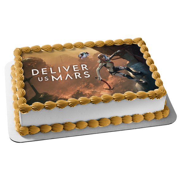 Deliver Us Mars Kathy Johanson and Her Robot Edible Cake Topper Image ABPID57295