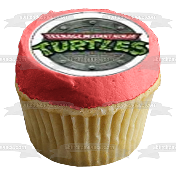 Teenage Mutant Ninja Turtles Donatello Michaelangelo Leonardo and  Raphael with the Tmnt Logo Edible Cupcake Topper Images ABPID03876