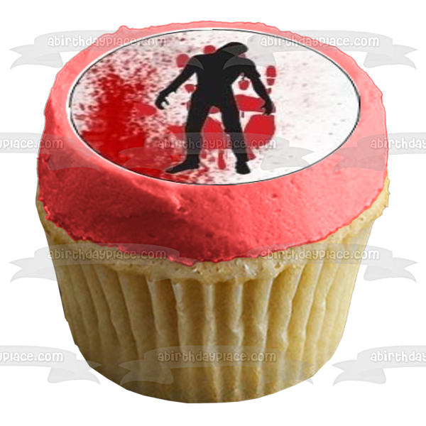 The Walking Dead Logo and Zombies Edible Cupcake Topper Images ABPID03897