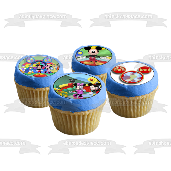 Mickey Mouse y sus amigos Pato Donald Daisy Duck y Minnie Mouse Adorno comestible para cupcakes Imágenes ABPID03930 