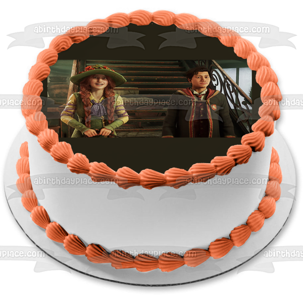 Imagen comestible para decoración de tarta con escena del juego Hogwarts Legacy ABPID57329 